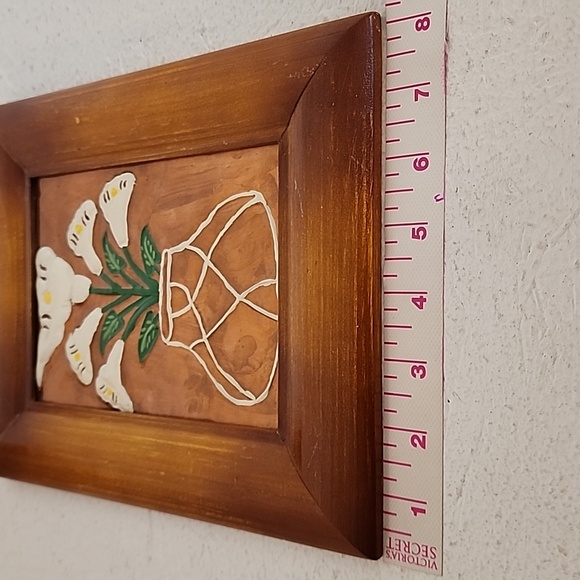 Vintage Copper Art Floral  Wall Art Set - Picture 6 of 7